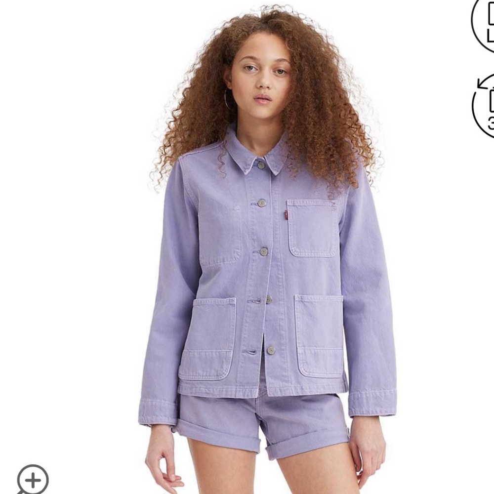 W/ tags Levi’s chore jacket, lavender